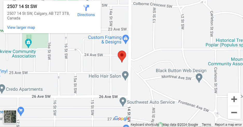 A map of the location of hello hair salon.